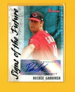 D15106 2007 Bowman Signs of the Future #RG Richie Gardner REDS AUTOGRAPH