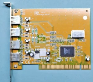 Scheda PCI to 4 USB 2.0 chipset Lucent - Foto 1 di 1
