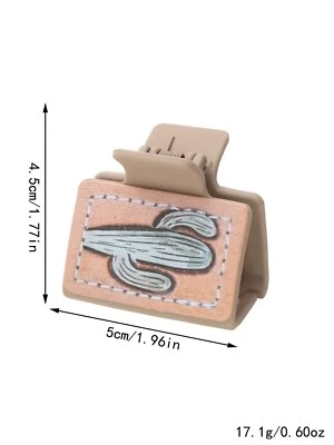Западный феникс кактус бабочка цветок кожаная заколка для волос женщин акула зажим - Изображение 1 из 2