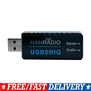 USB2RIG Radio USB Sound Card Connector for KENWOOD YAESU ICOM Business Radio - Zdjęcie 1 z 12