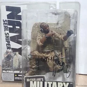 * SIGNED* MCFARLANE'S MILITARY SERIES 4 NAVY SEAL SNIPER ACTION FIGURE RARE - Picture 1 of 8
