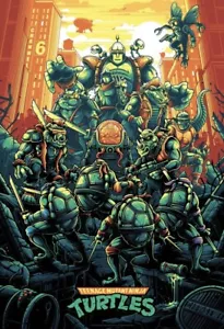 Poster serigrafia x/200 Dan Mumford arte tartarughe ninja mutanti adolescenti - Foto 1 di 1