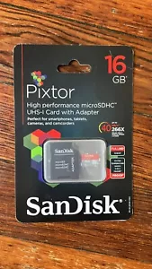 pixtor sandisk 16gb microSDHC with adapter - Picture 1 of 1