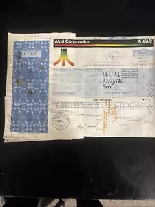 Atari Corporation Common Stock Certificate 870 Shares Dated 02:21/1989 - Picture 1 of 7