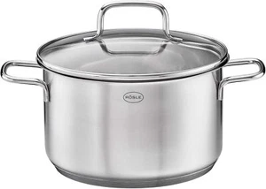 Rosle Basics Line Stainless Steel High Casserole Pot with Glass Lid, 8-inch - Picture 1 of 1