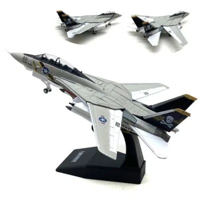 1:100 Diecast Military Model USN F-14A Tomcat VF-84 "Jolly Rogers" Fighter - Image 1 of 4