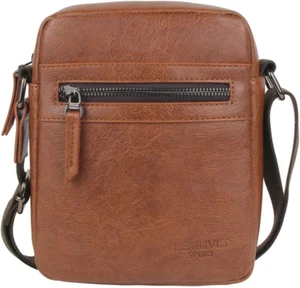 Small/Medium Crossbody Bag for Men Shoulder Bag Mens Purse Satchel Leather Messe - Picture 1 of 12
