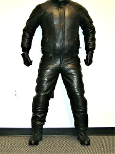 CKX Leather Snow Biker Suit - Leather Jacket and Leather Bib Pants - Picture 1 of 12