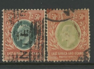 ÁFRICA ORIENTAL Y UGANDA, USADO, #37 (2), TONOS MUY DISTINTOS, LIMPIO - Imagen 1 de 1