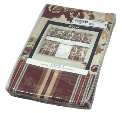 Par de bisutería 60" x 36" rojo jacobino mezcla de algodón múltiple Richloom J.C. Penney Foto 1 de 4