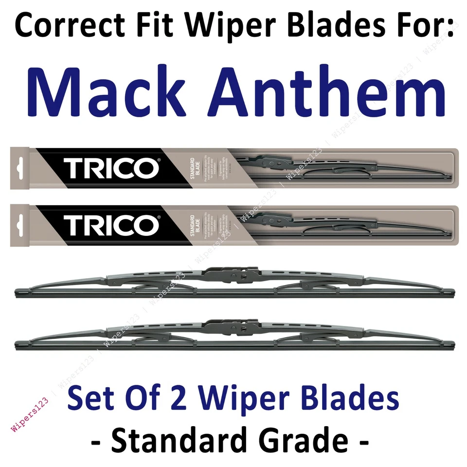 Paquete de 2 escobillas limpiaparabrisas estándar - aptas para 2019+ Mack Anthem - 30200x2 Foto 1 de 1