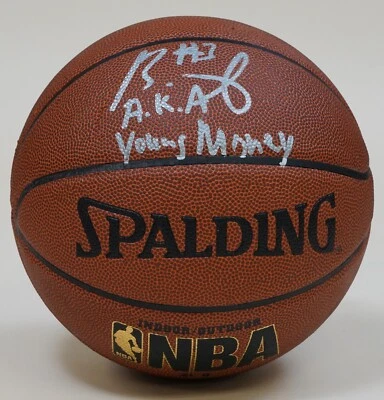 Brandon Jennings Signed Basketball PSA/DNA COA Young Money Pistons Bucks Auto 05 - Image 1 of 4