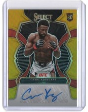 2023 Select UFC Chidi Njokuani Auto Rookie Signatures Gold Prizm Autograph /10 