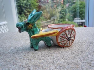 Hand Painted Glazed Mid Century Italian Pottery Donkey Egg Cup Holder in V.G.C - Picture 1 of 11