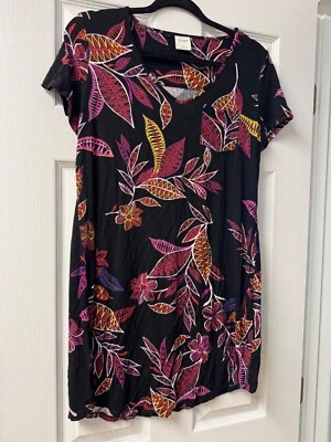 Camisón mujer Sonoma nuevo negro floral talla pequeña Foto 1 de 4