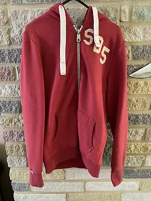 Women’s Superdry Red Hoodie Jumper Size Large • 15.85€