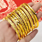 Gold Plated Bracelets Golden Cuff Bracelet Gold Stackable Bangles