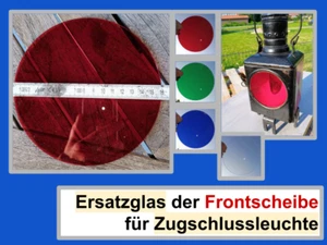 Ersatzglas f. Eisenbahnlaterne, Signallampe, Zugschlussleuchte, Oberwagenlaterne - Bild 1 von 25