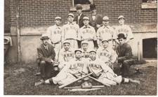 1907 baseball team postcard company team W.W.H.I name on uniforms real photo
