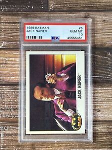 1989 Topps Batman Jack Napier Rookie Card #5 PSA 10