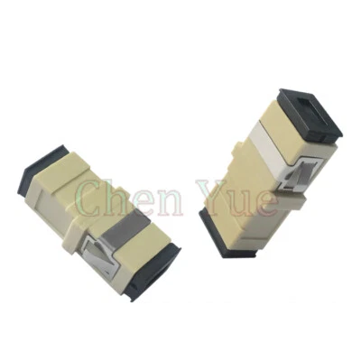 100pcs SC UPC simplex Adapter Fiber Optic Adapter no flange MM FTTH coupler   - Image 1 of 4