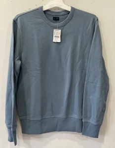 J. nuova con etichetta Felpa girocollo pullover uomo Crew blu chiaro nuova con etichetta taglia S - Foto 1 di 4