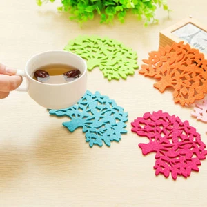 Filz Baum Untersetzer Platzset Getränkehalter Hitzefest Matte 2er Set - Bild 1 von 16