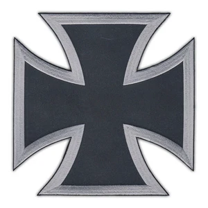 Parche bordado para chaqueta de motocicleta (parche trasero) - Cruz de Malta (picadora, hierro) - Imagen 1 de 1