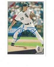 JAVIER VAZQUEZ SIGNED IP TOPPS #306 2009 CHICAGO WHITE SOX AUTO