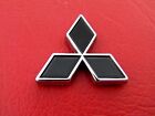 Mitsubishi Small Black Metal Diamond 35mm Badge 1 3/8" Emblem ~ Lancer