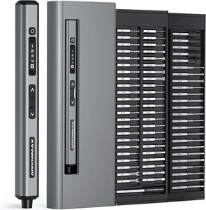 AM ARROWMAX Electric Screwdriver, 74 in 1 Mini Power Screwdriver Set w/ Grey  - Picture 1 of 8