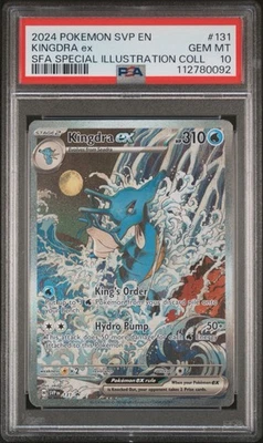2024 POKEMON PROMO SPECIAL ILLUSTRATION COLL #131 KINGDRA EX PSA 10 ENGLISH GEM - Image 1 of 3