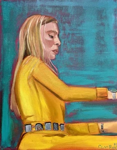 Joni Mitchell seltenes Original Unikat Ölgemälde Isle Of Wight 1970 Neu  - Bild 1 von 22