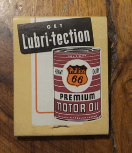 Vintage PHILLIPS 66 MOTOR OIL Advertising Matchbook - Picture 1 of 2