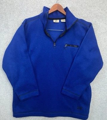 Chaqueta Pullover Vintage St John's Bay SJB Sport Azul Real Polar Media Cremallera Talla L Foto 1 de 4