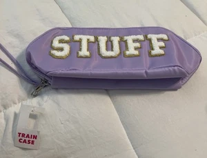 Nylon Lavendel "Zeug" Buchstaben Kosmetiktasche Neu Mit Etikett - Bild 1 von 4