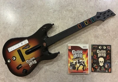 Nintendo Wii Guitar Hero Sunburst World Tour - Guitarra con Controlador de Juego Incluido Foto 1 de 4