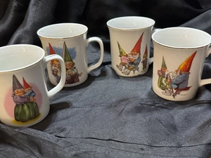 Rein Pourtvliet Harry N. Abrams Gnome Mugs Set Of 4 1982 - Picture 1 of 10