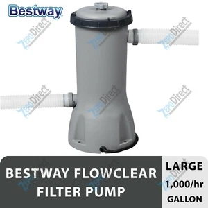 Bestway Flowclear 1000 GPH Above Ground Swimming Pool Filter Pump Set 58664E - Picture 1 of 9