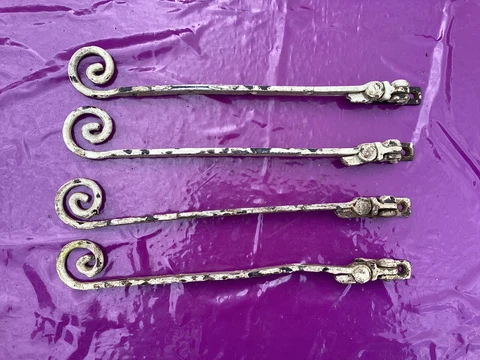 Vintage metal window stays reclaimed salvage old fasteners handles antique Cover