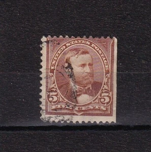 1894 US Stamp Sc# 255 Ulysses S. Grant 5 ¢ Pref 12 NoWMK Chocolate VF/XF Lot 598 - Picture 1 of 2