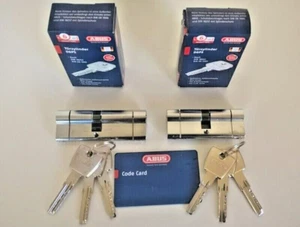 2 CYLINDRES SERRURE HAUTE SECURITE S'ENTROUVRANT ABUS D6PS DIMENSIONS AU CHOIX - Picture 1 of 6