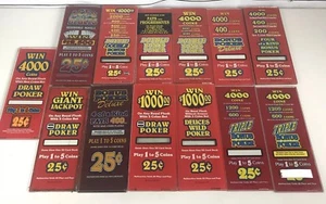 Vintage Vegas Poker Slot Machine Art Glass 25 Cent Pick 10.5"X4.25" RARE ART - Picture 1 of 6
