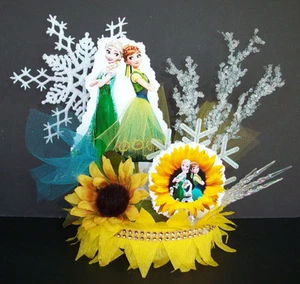 inspiriert Disney Frozen Fever Prinzessin Anna & Elsa Olaf Tortenaufleger Herzstück  - Bild 1 von 4