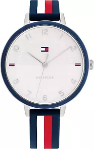 Tommy Hilfiger 1782584 Women's Florence Multi Silicone Strap, White Dial Watch - Picture 1 of 5