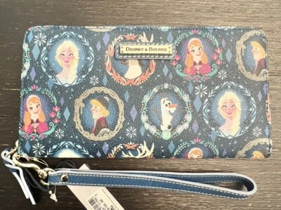 Disney Dooney & Bourke Frozen 10th Anniversary Olaf Anna Elsa Wallet Wristlet - Image 1 of 4