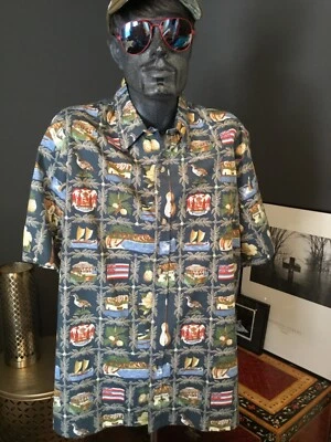 Men's Hawaiian Shirts Two Paddles 100% Cotton Vintage looks new - Image 1 of 4