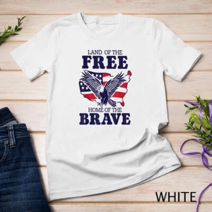 Divertida 4 de Julio Bandera Americana Águila Patriótica EE. UU. Camiseta Unisex - Imagen 1 de 15