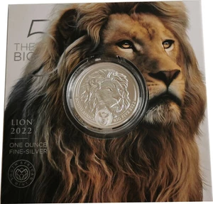 Südafrika Löwe 2022 1 oz Silber Big Five Serie II 5 Rand Blister st Unze 0.999 - Bild 1 von 3