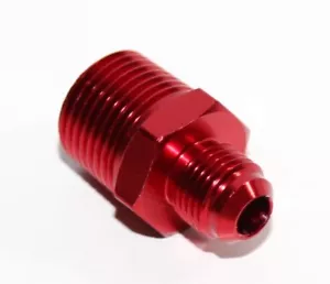 Adaptador de montaje anodizado de aluminio roscado macho 6AN AN-6TO 1/2NPT ROJO - Imagen 1 de 4